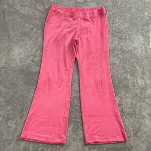 Juicy Couture Sweatpants Womens Large Pink Loungewear Velour Y2K Athleisure Wide